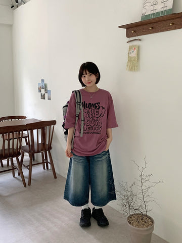 Herco Cat Washing Bermuda Denim Pants